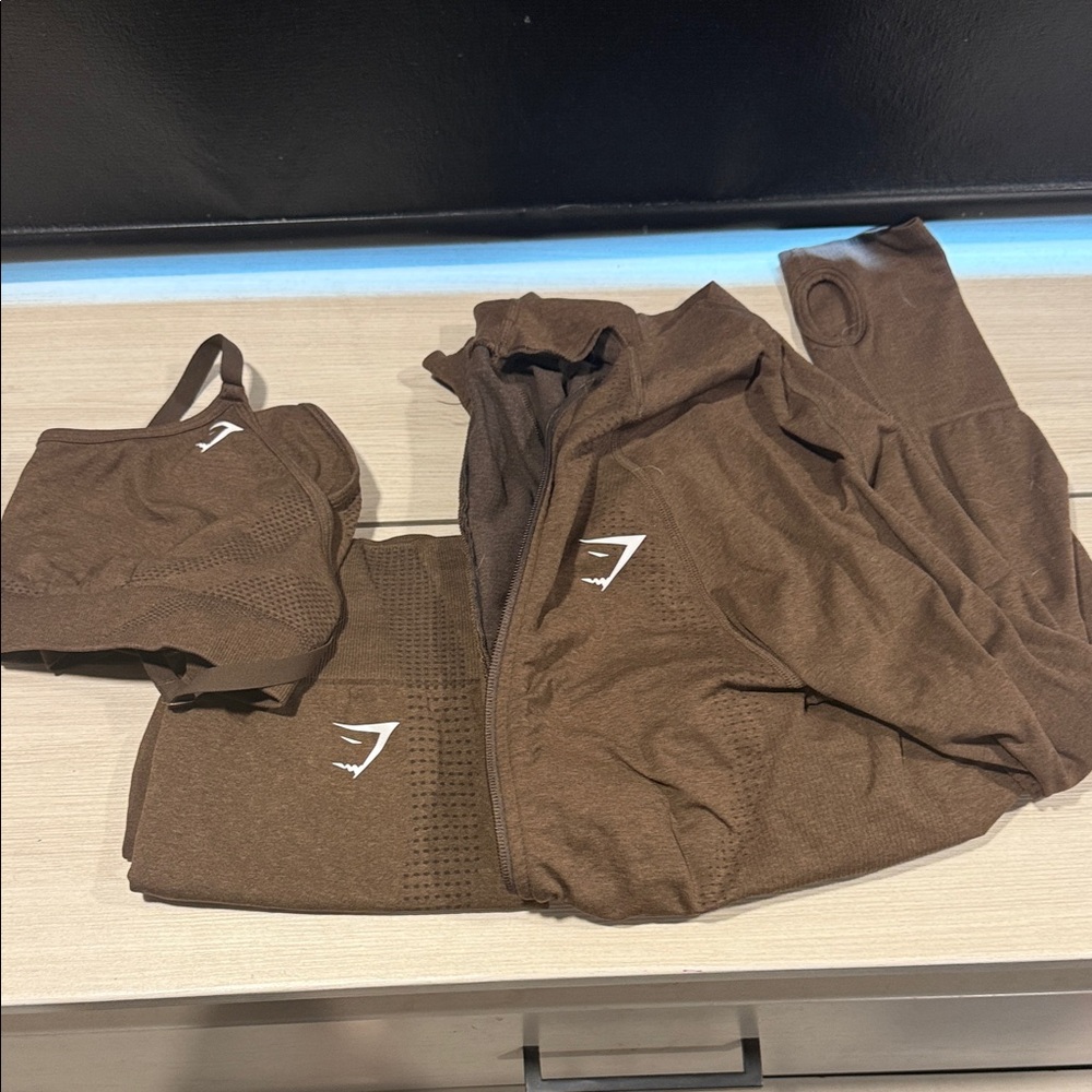 Gymshark Brown Activewear Set